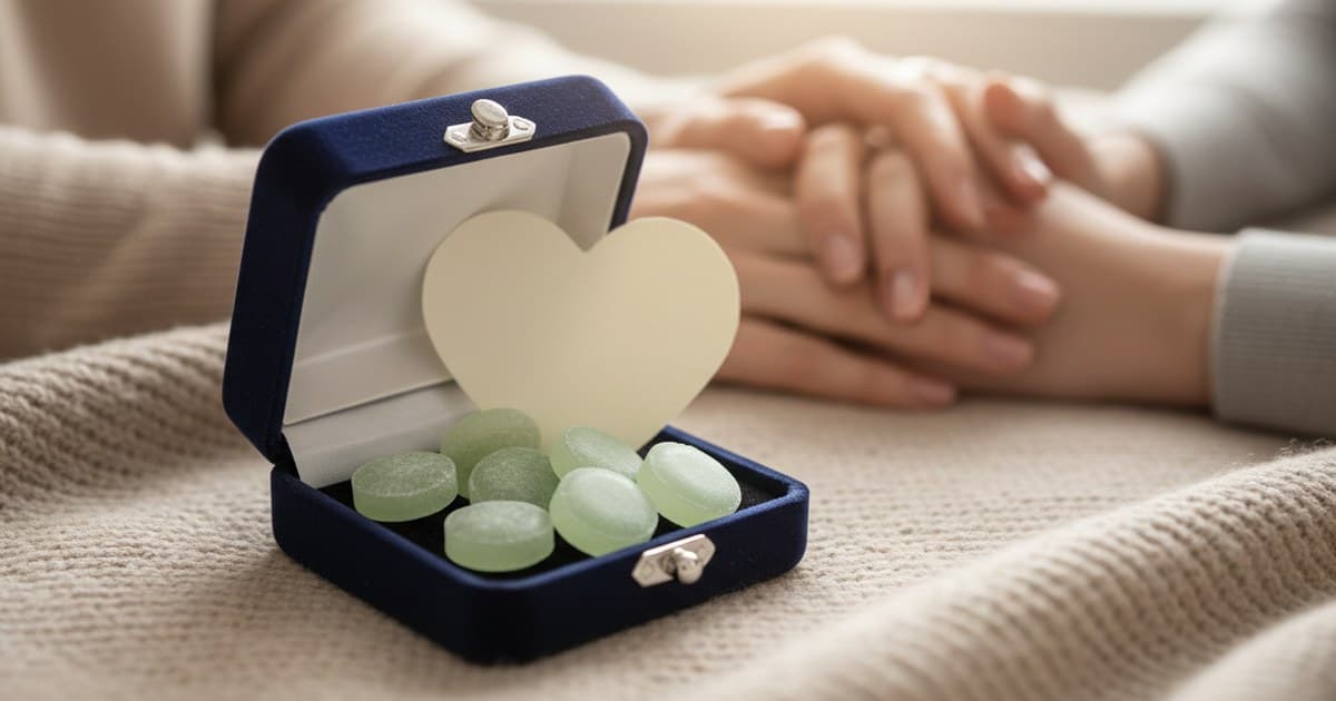 Discreet Dry Mouth Lozenges for Intimacy: A Partner’s Buying Guide - Men buying discreet dry mouth lozenges, xylitol sprays, and hydration mints for a partner — without awkward conversations or visible bottles.