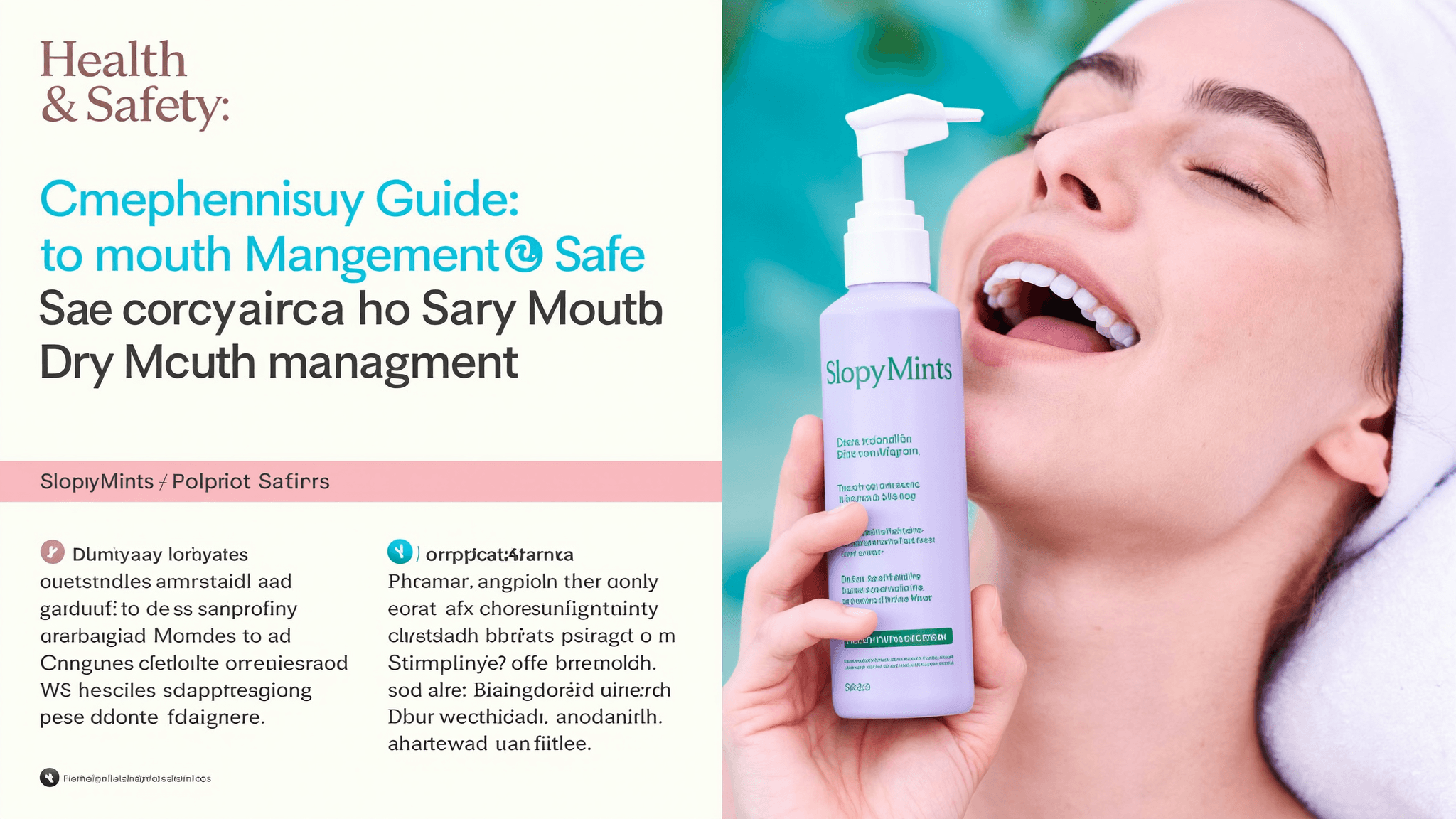 Santé & Sécurité : Guide complet de la gestion sûre de la bouche sèche et de la sécurité des produits SlopyMints - Featured image for article about health safety, dry mouth management, slopymints safety, medical considerations, regulatory compliance
