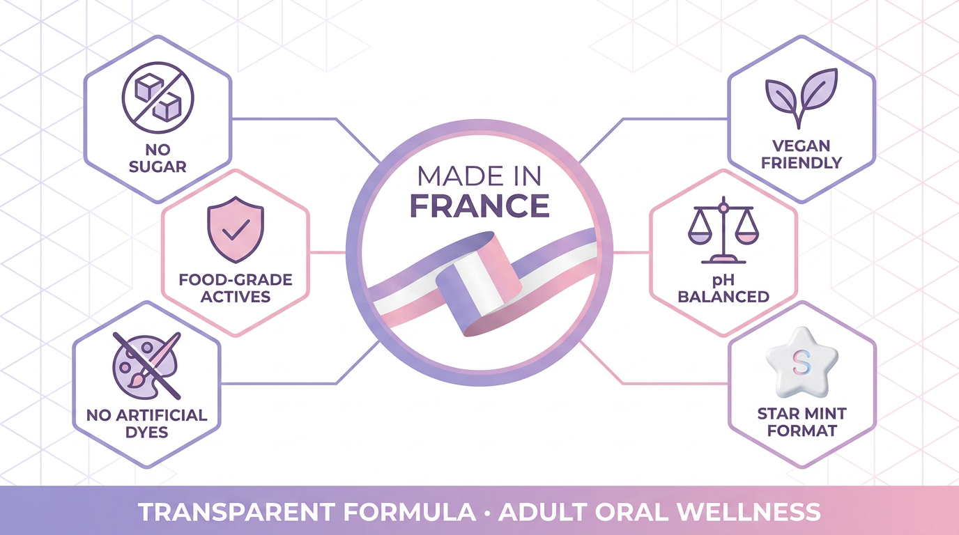 Fórmula clean: made in France, sin azúcar, food-grade, vegan, pH equilibrado